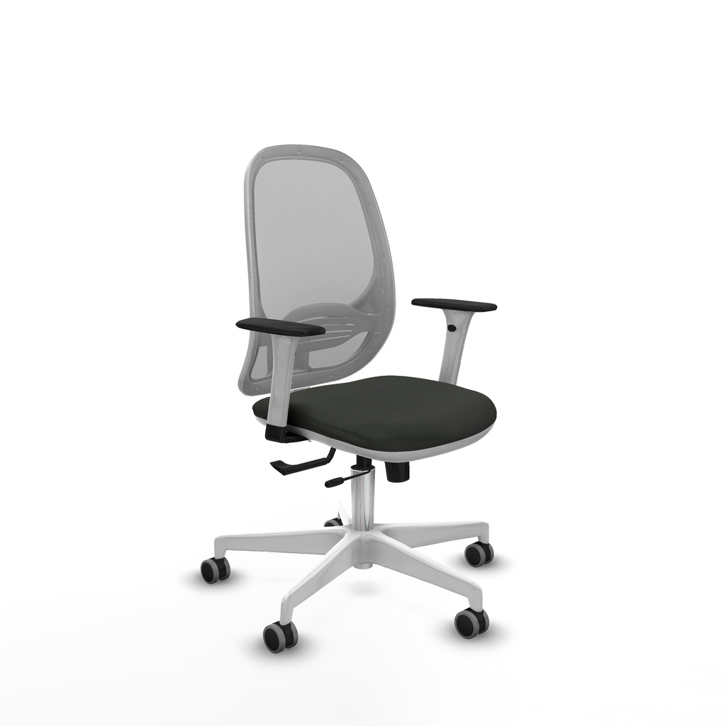 Cilanco blanca traslack malla gris bali negro brazos 1D base blanca ruedas 65mm engomadas