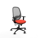 Cilanco sincro malla gris bali naranja oscuro brazos 1D base nailon ruedas 65mm engomadas