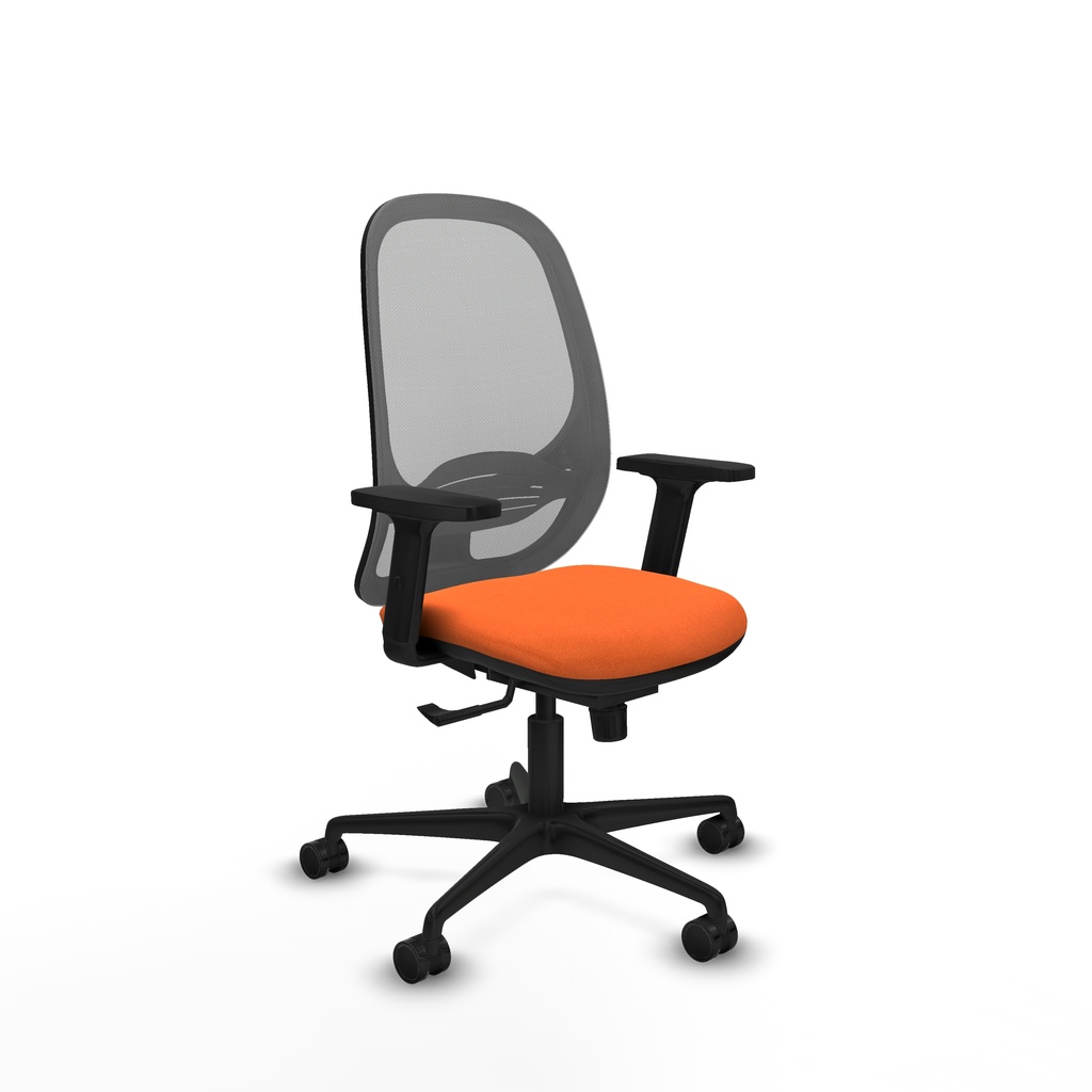 Cilanco sincro malla gris bali naranja brazos 2D base nailon ruedas 65mm nailon