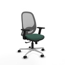 Cilanco sincro malla gris bali verde botella brazos 2D base aluminio ruedas 65mm nailon