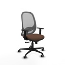 Cilanco sincro malla gris bali marrón oscuro brazos 1D base nailon ruedas 65mm engomadas