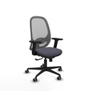 Cilanco sincro malla gris bali gris oscuro brazos 2D base nailon ruedas 65mm engomadas