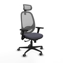 Cilanco sincro malla gris bali gris oscuro brazos 3D base nailon cabecero 2D ruedas 65mm engomadas