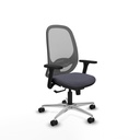 Cilanco sincro malla gris bali gris oscuro brazos 3D base aluminio ruedas 65mm nailon