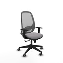 Cilanco sincro malla gris similpiel gris brazos 1D base piramidal ruedas 65mm engomadas