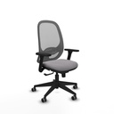 Cilanco sincro malla gris similpiel gris brazos 3D base piramidal ruedas 65mm engomadas