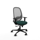 Cilanco sincro malla gris similpiel verde botella brazos 1D base nailon ruedas 65mm nailon