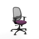 Cilanco sincro malla gris similpiel morado brazos 1D base nailon ruedas 65mm engomadas