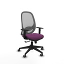 Cilanco sincro malla gris similpiel morado brazos 1D base piramidal ruedas 65mm engomadas