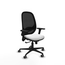 Cilanco sincro malla negra bali blanco brazos 3D base nailon ruedas 65mm engomadas