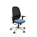 Cilanco sincro malla negra bali azul cielo brazos 3D base aluminio ruedas 65mm engomadas