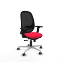 Cilanco sincro malla negra bali rojo brazos 2D base aluminio ruedas 65mm engomadas