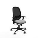 Cilanco sincro malla negra bali gris claro brazos 3D base nailon ruedas 65mm engomadas