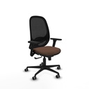 Cilanco sincro malla negra bali marrón oscuro brazos 3D base nailon ruedas 65mm engomadas