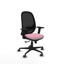 Cilanco sincro malla negra bali rosa brazos 2D base nailon ruedas 65mm engomadas