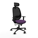 Cilanco sincro malla negra bali morado brazos 1D base nailon cabecero 2D ruedas 65mm nailon