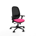 Cilanco sincro malla negra similpiel rosa brazos 3D base nailon ruedas 65mm nailon