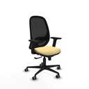 Cilanco sincro malla negra similpiel crema brazos 2D base nailon ruedas 65mm engomadas