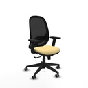 Cilanco sincro malla negra similpiel crema brazos 2D base piramidal ruedas 65mm engomadas