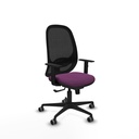 Cilanco sincro malla negra similpiel morado brazos 1D base nailon ruedas 65mm engomadas