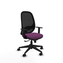 Cilanco sincro malla negra similpiel morado brazos 1D base piramidal ruedas 65mm nailon
