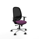 Cilanco sincro malla negra similpiel morado brazos 1D base aluminio ruedas 65mm nailon