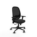 Cilanco sincro malla negra similpiel negro brazos 3D base nailon ruedas 65mm engomadas