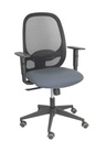 Silla Cilanco negra malla negra asiento bali gris oscuro brazo regulable