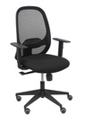 Silla Cilanco negra malla negra asiento bali negro brazo regulable.