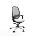 Cilanco traslack malla gris bali blanco brazos 1D base aluminio ruedas 65mm engomadas