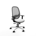 Cilanco traslack malla gris bali blanco brazos 1D base aluminio ruedas 65mm nailon