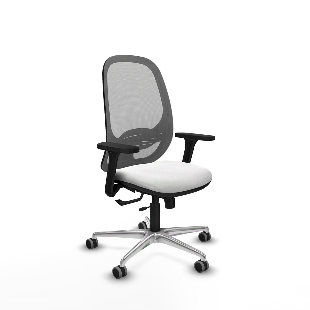 Cilanco traslack malla gris bali blanco brazos 3D base aluminio ruedas 65mm engomadas