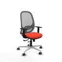 Cilanco traslack malla gris bali naranja oscuro brazos 1D base aluminio ruedas 65mm engomadas