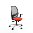 Cilanco traslack malla gris bali naranja oscuro brazos 2D base aluminio ruedas 65mm nailon