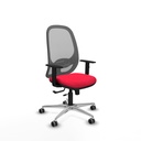 Cilanco traslack malla gris bali rojo brazos 1D base aluminio ruedas 65mm engomadas