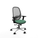 Cilanco traslack malla gris bali verde esmeralda brazos 2D base aluminio ruedas 65mm nailon