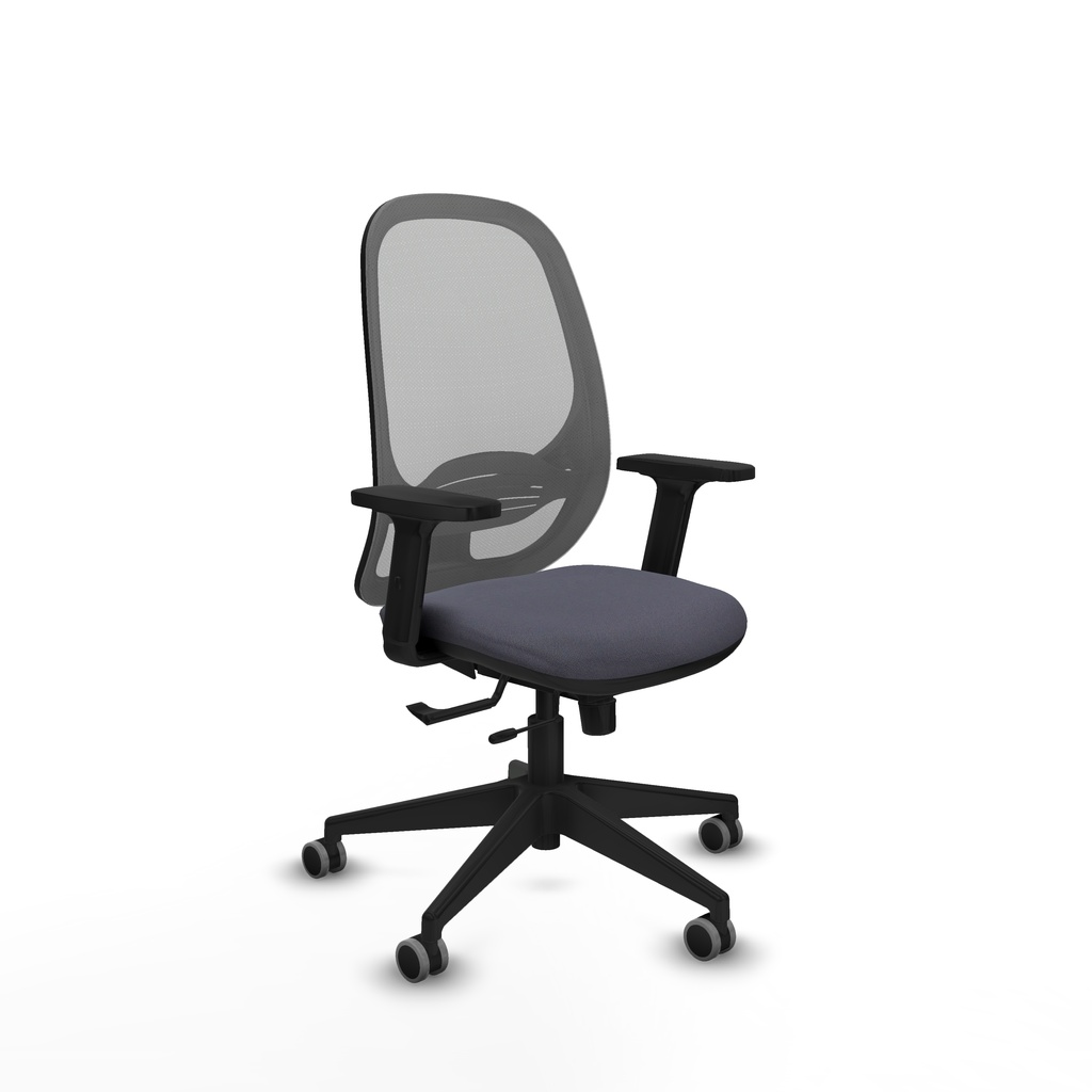 Cilanco traslack malla gris bali gris oscuro brazos 2D base piramidal ruedas 65mm engomadas