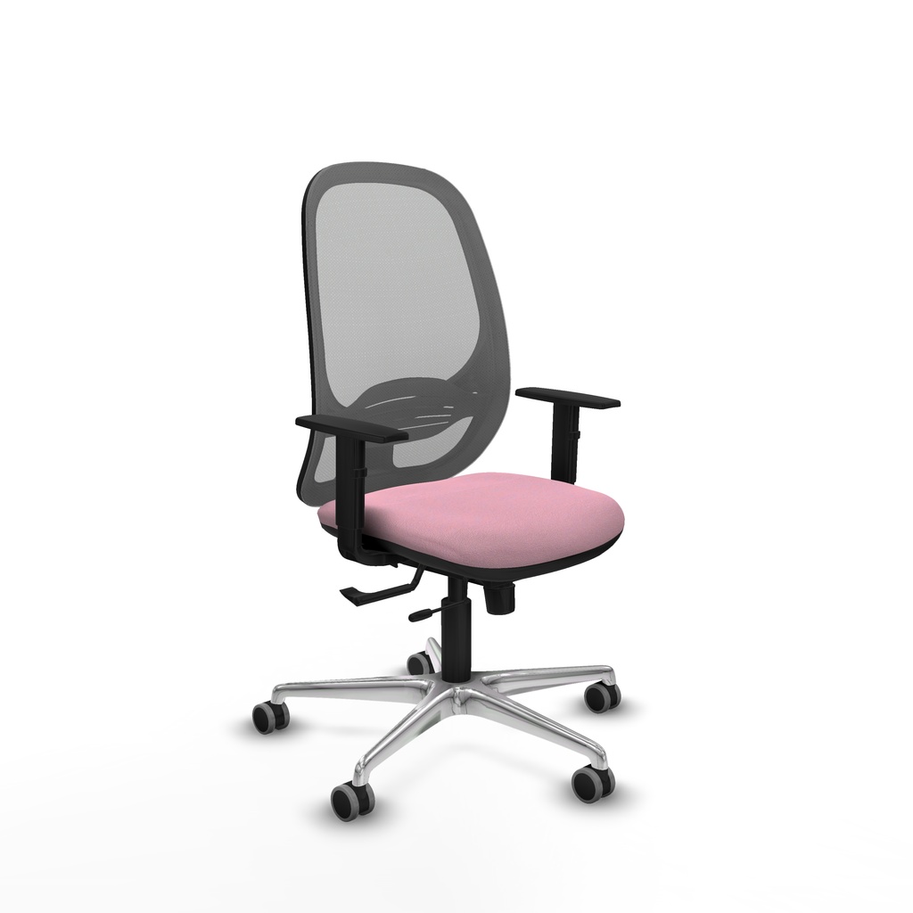 Cilanco traslack malla gris bali rosa brazos 1D base aluminio ruedas 65mm engomadas