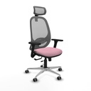 Cilanco traslack malla gris bali rosa brazos 3D base aluminio cabecero 2D ruedas 65mm engomadas