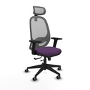 Cilanco traslack malla gris bali morado brazos 2D base piramidal cabecero 2D ruedas 65mm engomadas