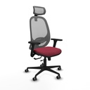 Cilanco traslack malla gris bali granate brazos 3D base nailon cabecero 2D ruedas 65mm engomadas
