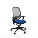 Cilanco traslack malla gris similpiel azul brazos 3D base piramidal ruedas 65mm engomadas