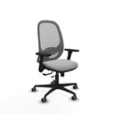 Cilanco traslack malla gris similpiel gris claro brazos 3D base nailon ruedas 65mm engomadas