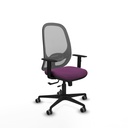 Cilanco traslack malla gris similpiel morado brazos 1D base nailon ruedas 65mm engomadas