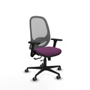 Cilanco traslack malla gris similpiel morado brazos 3D base nailon ruedas 65mm engomadas
