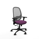 Cilanco traslack malla gris similpiel morado brazos 3D base nailon ruedas 65mm nailon