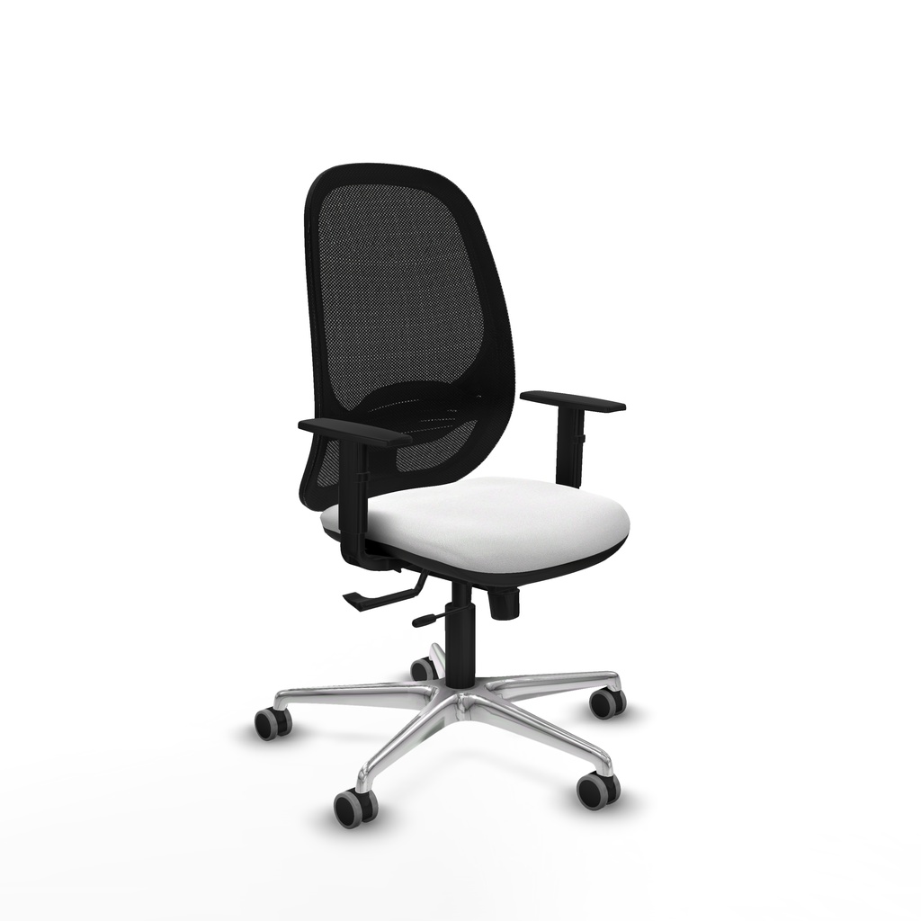 Cilanco traslack malla negra bali blanco brazos 1D base aluminio ruedas 65mm engomadas