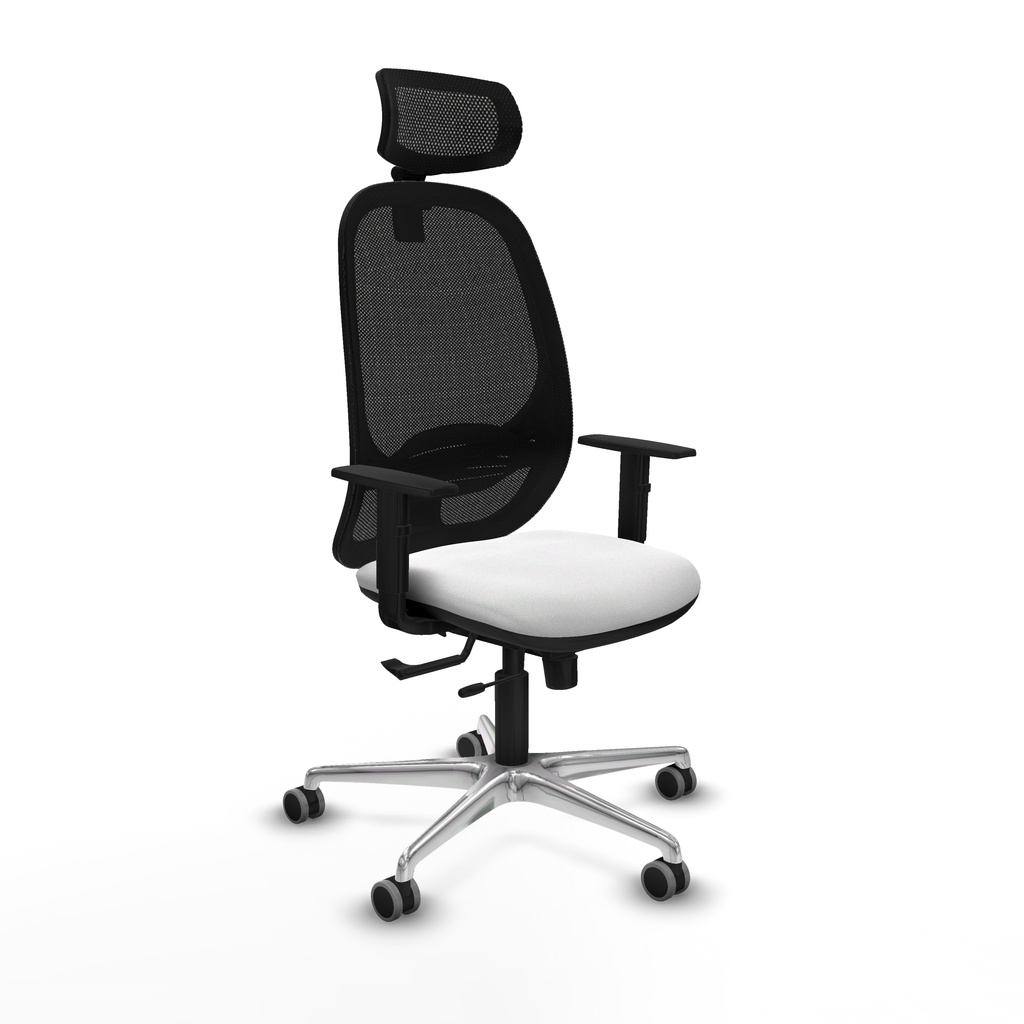 Cilanco traslack malla negra bali blanco brazos 1D base aluminio cabecero 2D ruedas 65mm engomadas
