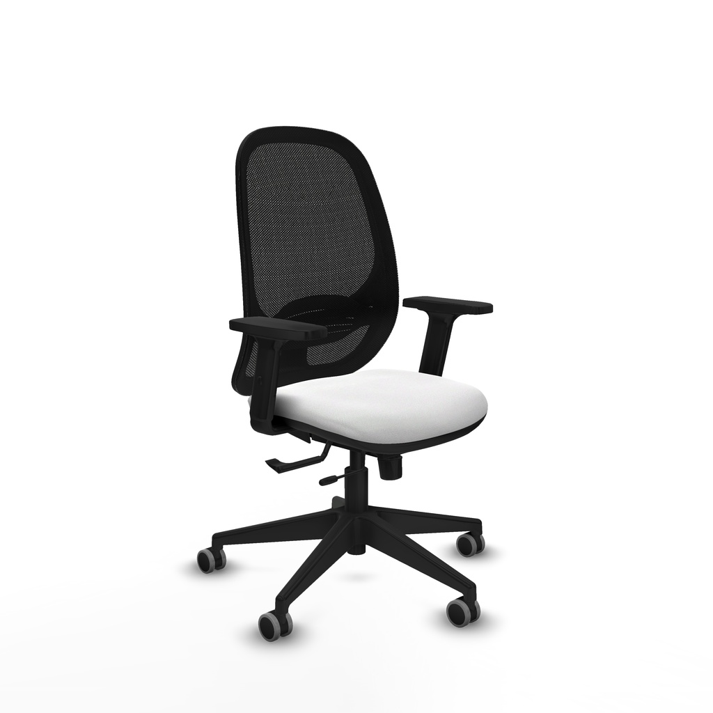 Cilanco traslack malla negra bali blanco brazos 2D base piramidal ruedas 65mm engomadas