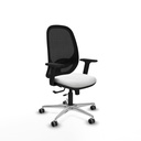 Cilanco traslack malla negra bali blanco brazos 2D base aluminio ruedas 65mm engomadas